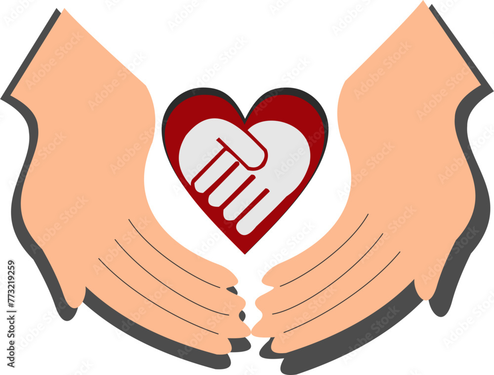 Hand Love Charity Icon Hand Love Charity Icon