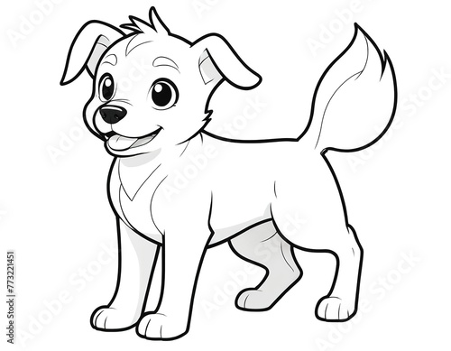 a cute dog coloring pages for kids