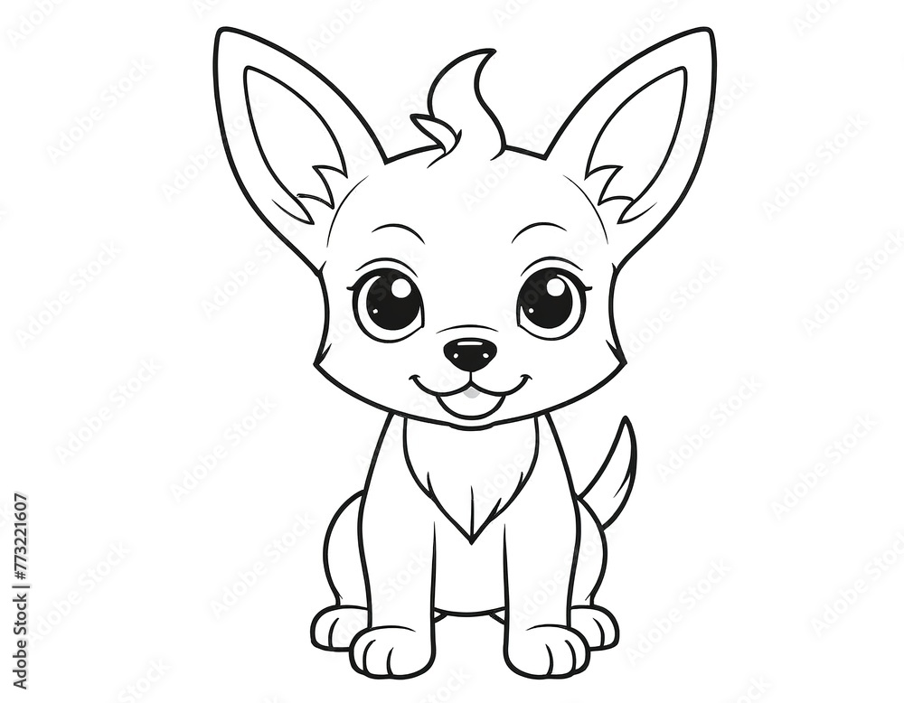 cute little fox with big eyes coloring page cute little fox with big eyes coloring page