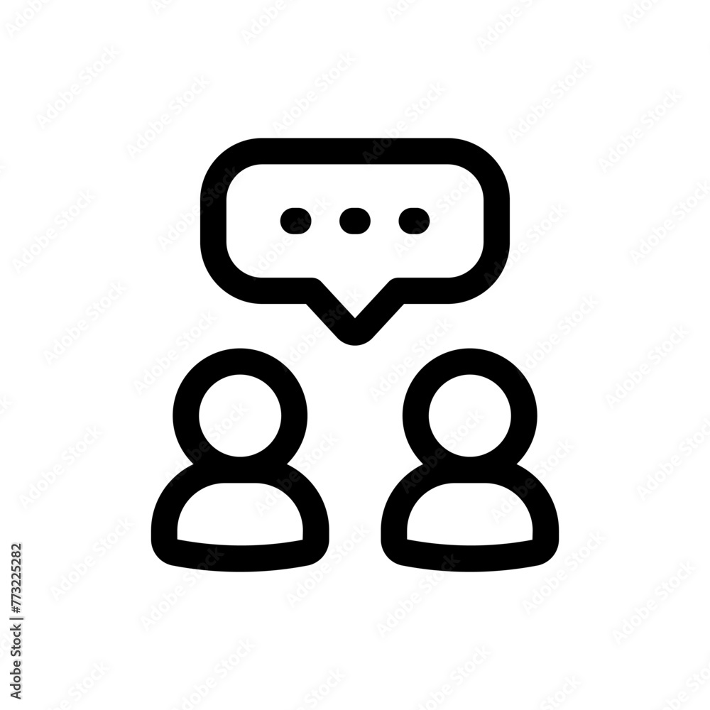 Simple Conversation line icon Simple Conversation line icon