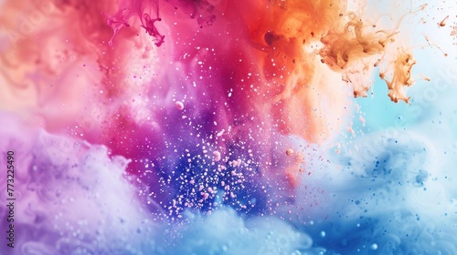 Vibrant abstract background with dynamic blend of ink colors, ideal for creative designs and artistic concepts. Fluid art texture for wallpapers, banners, and modern decor.