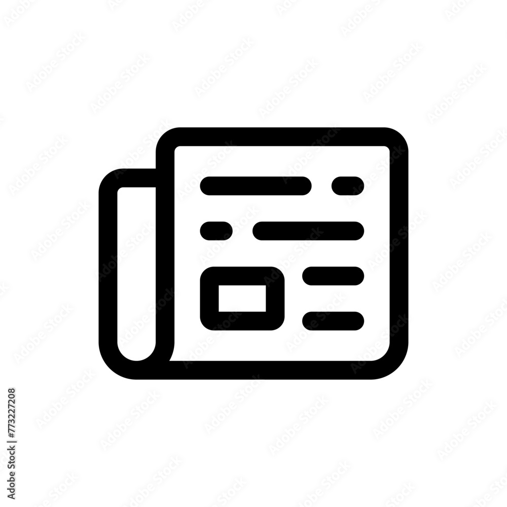Simple Newspaper line icon Simple Newspaper line icon