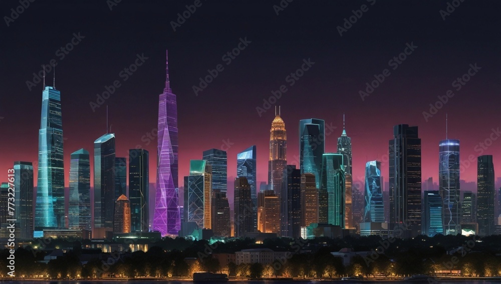 Obraz premium city skyline