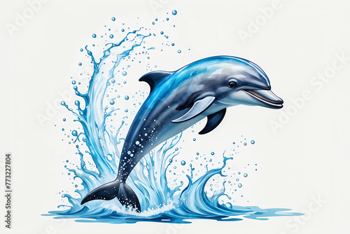 Wallpaper Mural dolphin jumping out of water Torontodigital.ca