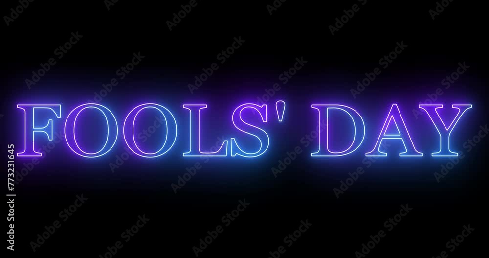 4K Fools' Day text cool neon-colored animation. Neon-colored Fools' Day text with a glowing neon for a banner, social media feed wallpaper stories.Technology video material animation. Easy to use.
4K Fools' Day text cool neon-colored animation. Neon-colored Fools' Day text with a glowing neon for a banner, social media feed wallpaper stories.Technology video material animation. Easy to use.
