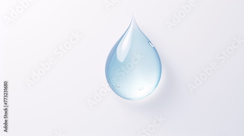 a water drop on a white surface