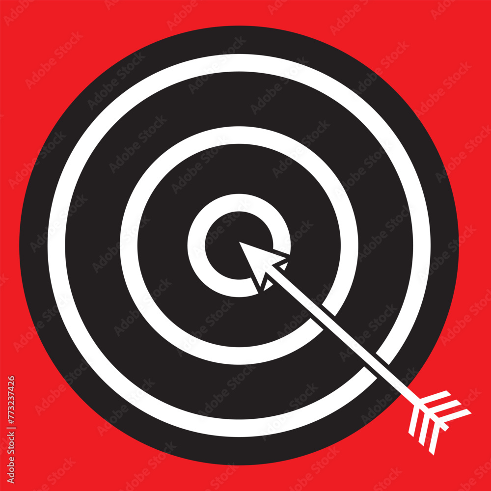 Target (bullseye) with arrow line art icon for apps and websites. vector image. EPS 10 Target (bullseye) with arrow line art icon for apps and websites. vector image. EPS 10