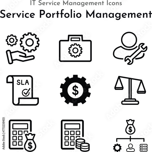ITSM Service Portfolio Management Icons