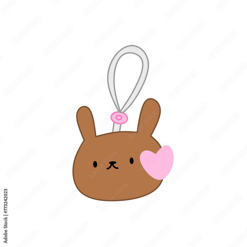 Obraz premium Bear keychain illustration