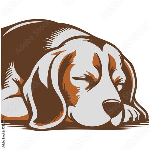Beagle Dog Illustration.