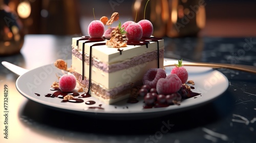 Cake Dessert Sweet Tasty Delicious Generative