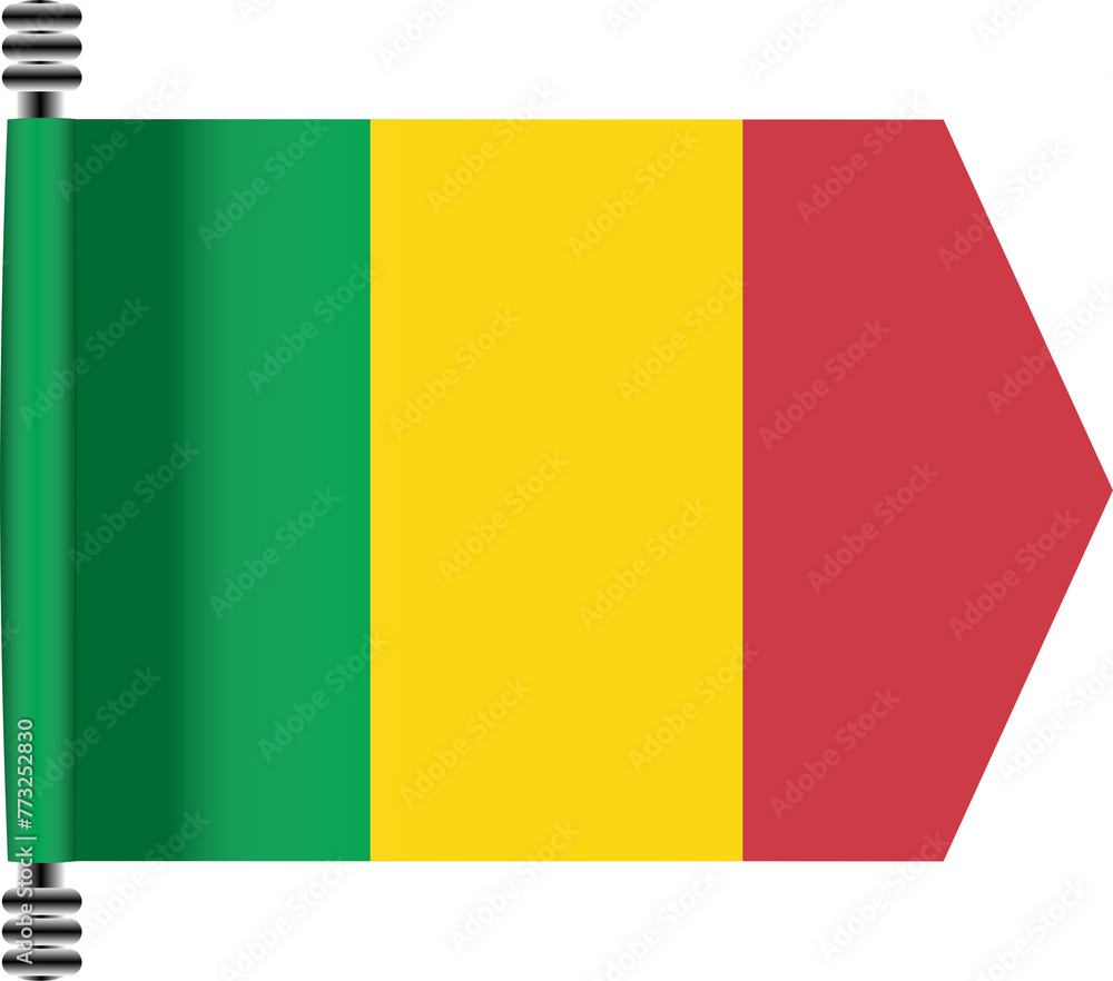 Obraz premium MALI FLAG ROLLED EFFECT