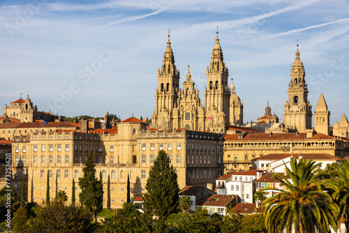Cathedral of Santiago de Compostela complex, general view. Galicia, Spain.