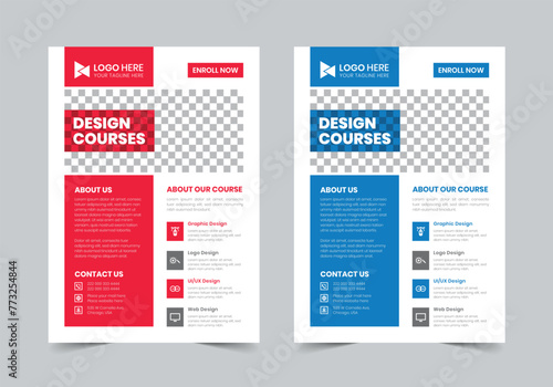 Modern Course Flyer Template | A4 | Print Ready