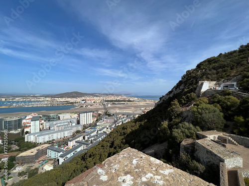 View from the Moorish Castle in Gibraltar