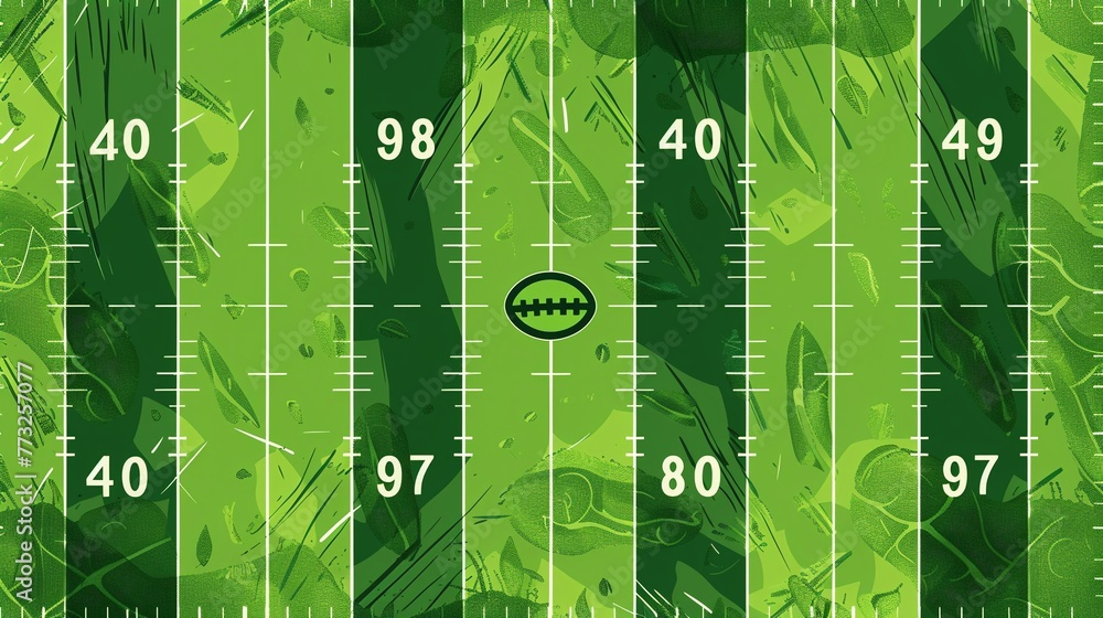 Football Field Design a pattern featuring a stylized football field ...