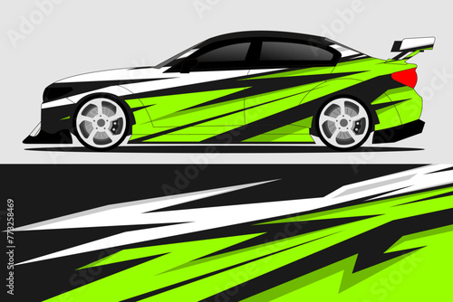 vector car sticker design Graphic abstract line racing background kit design for vehicle  racing car  rally