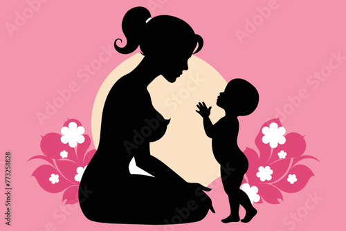 Mother and beautiful baby