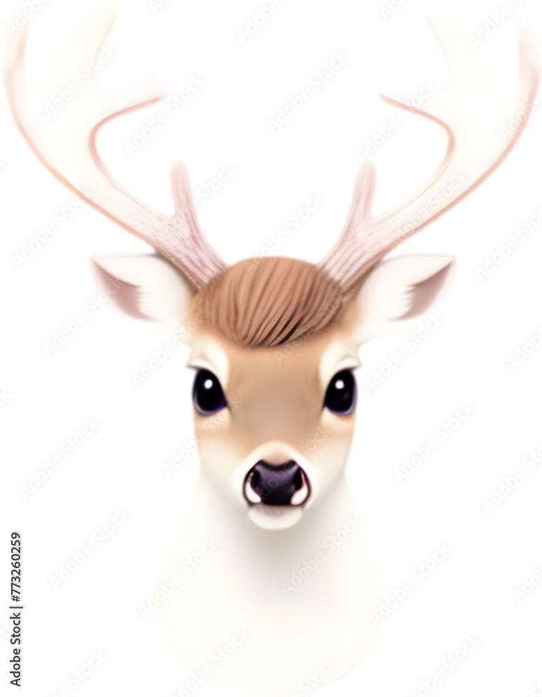 Close-up of a cute cartoon Marsh Deer Icon. Close-up of a cute cartoon Marsh Deer Icon.