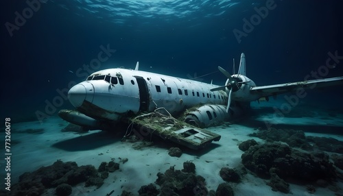 Wallpaper Mural Underwater Airplane in the Sea Torontodigital.ca