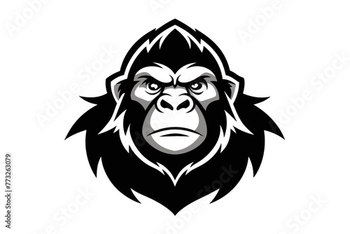 Orangutan moscot  logo on white a bckground