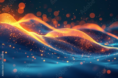 Silken sunset in june, Colors of June, abstract background with silk and sun in pink and orange,, purple hues, and with copyspace for your text. May background banner.