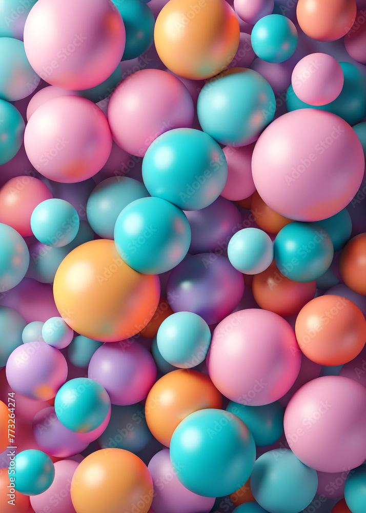 Fototapeta premium たくさんのカラフルボール背景