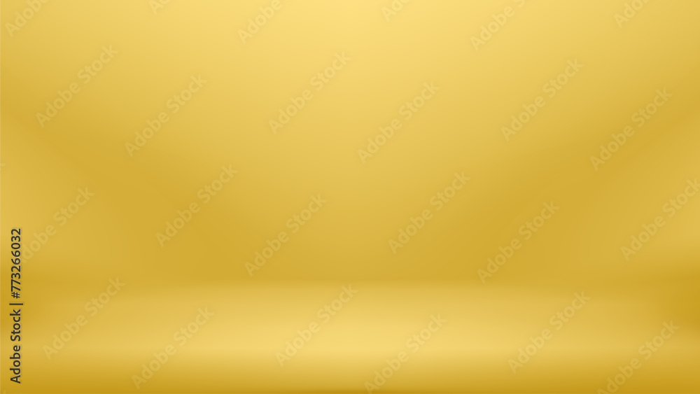 Gold gradient background, Abstract studio presentation product. Vector Illustration  - obrazy, fototapety, plakaty 