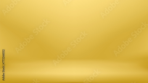 Gold gradient background, Abstract studio presentation product. Vector Illustration 