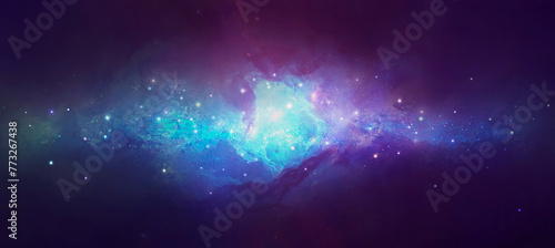 Nebula on a background of outer space	
