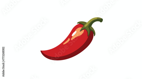 Hot chili or jalapeno pepper flat vector icon for app