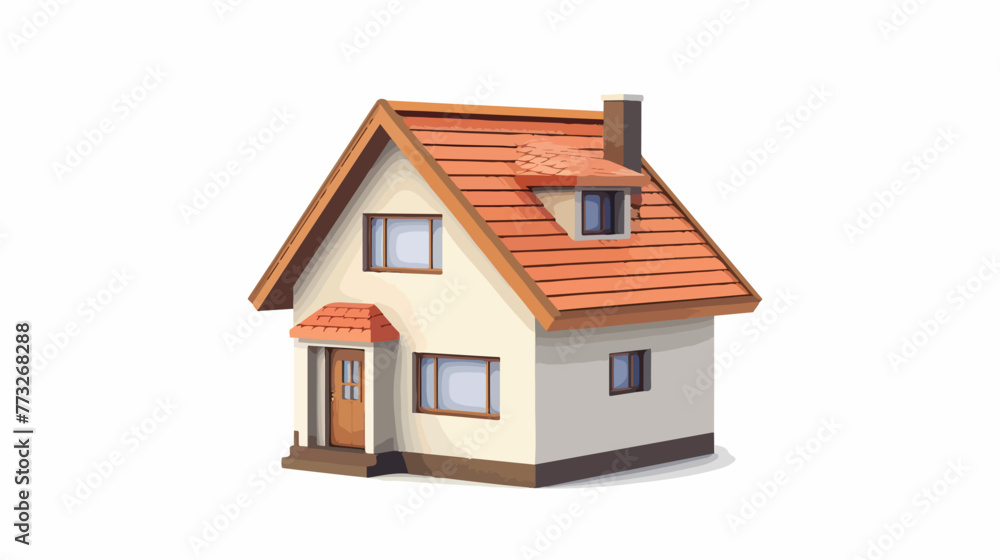 House icon image flat vector isolated on white background