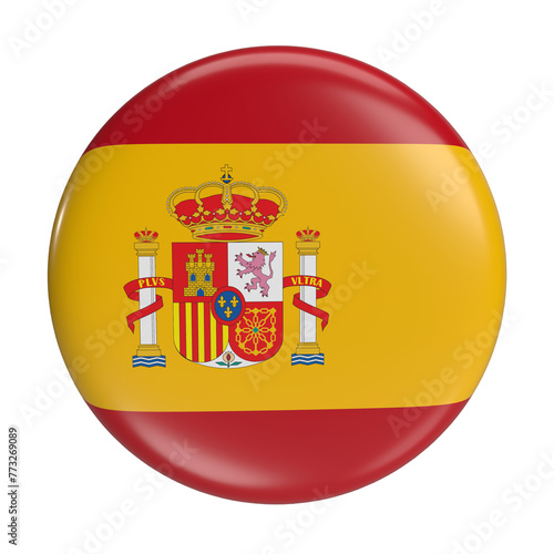 Obraz na płótnie Spain flag icon - Football World Cup 2026