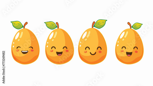 Illustration of a fresh mango fruit character with a
