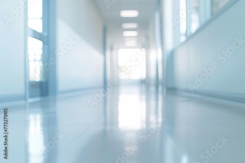 blur image background of corridor in hospital or clinic image  © Kateryna Muzhevska