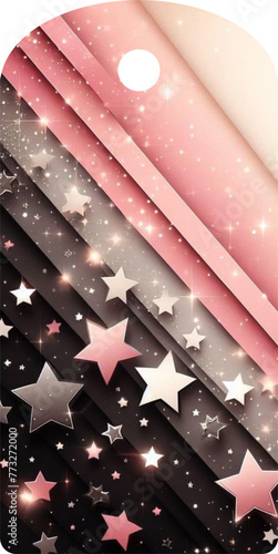Decorated label - base - modern style vector graphics with stars - ideal as a package sealer, gift tag, jam, liquor, card, vases, bottles, for cricut, sublimation, cutting plotter