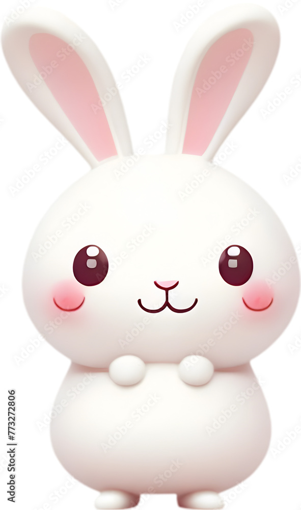 Close-up of a cute cartoon Rabbit Icon. Close-up of a cute cartoon Rabbit Icon.