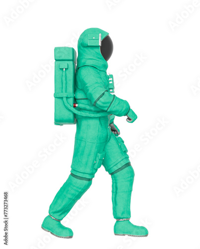 astronaut in walk pose side view © DM7