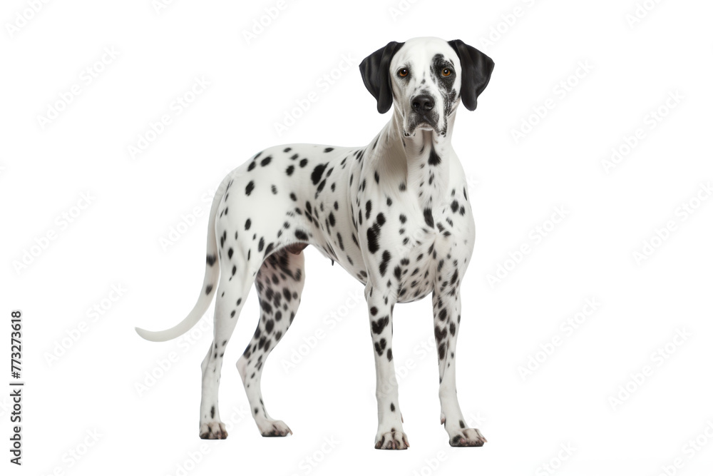 Dalmatian dog standing isolated on transparent background