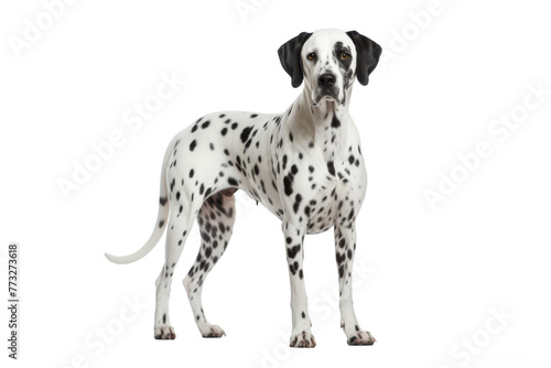 Dalmatian dog standing isolated on transparent background photo