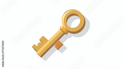 Key icon vector. Key Symbol flat vector isolated on white