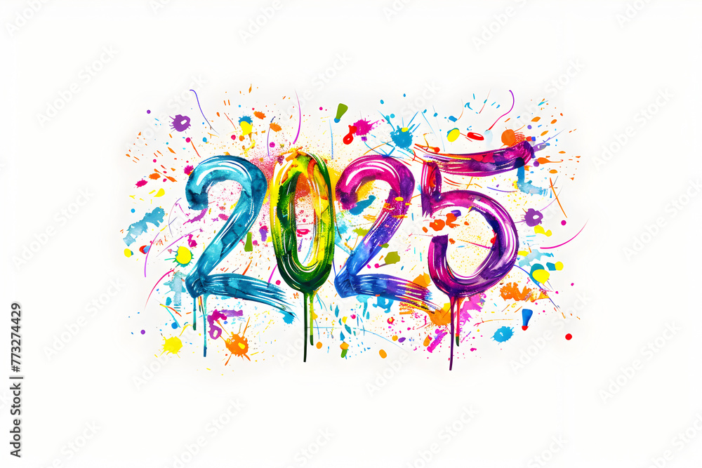 The year is 2025 and it is colorful. The year is written in a creative way with different colors and shapes. Generative AI The year is 2025 and it is colorful. The year is written in a creative way with different colors and shapes. Generative AI