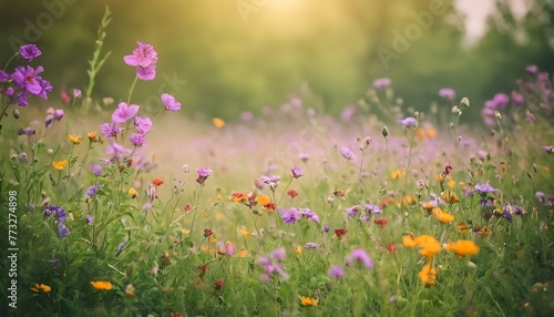 Nature background with wild flowers © Fabian