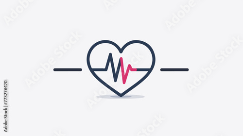 Vector heartbeat line icon. Symbol in trendy outline