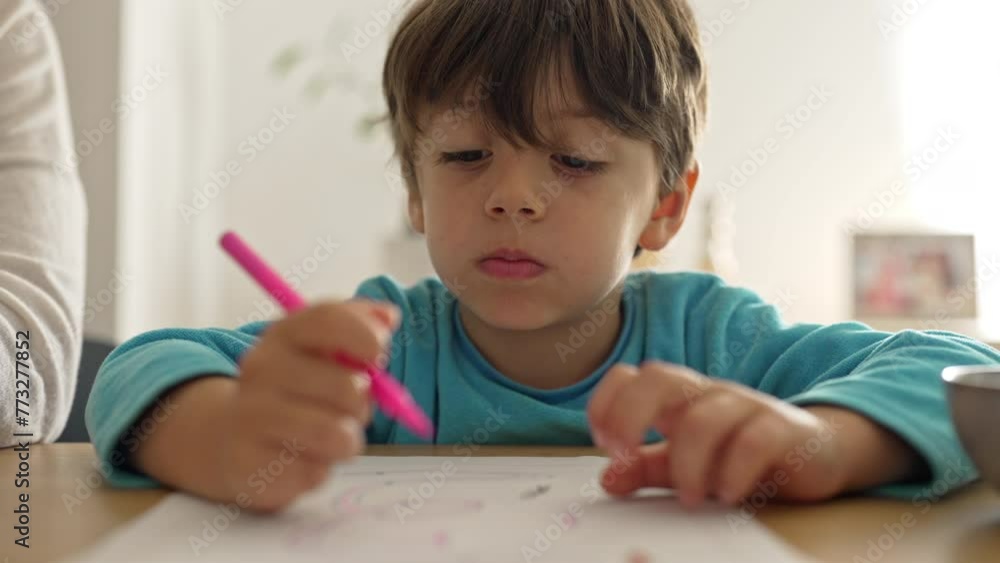 Child Finishes Schoolwork And Is Happy To Receive A New Task Child Finishes Schoolwork And Is Happy To Receive A New Task