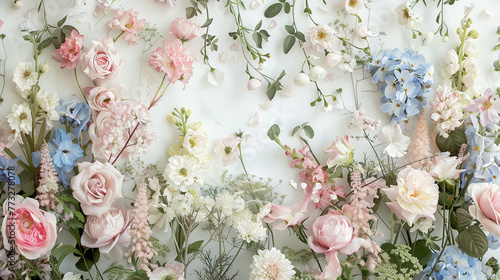 Pastel hues bringing to life floral designs, where the elegance of blossoms meets the tranquility of leafy botanicals.