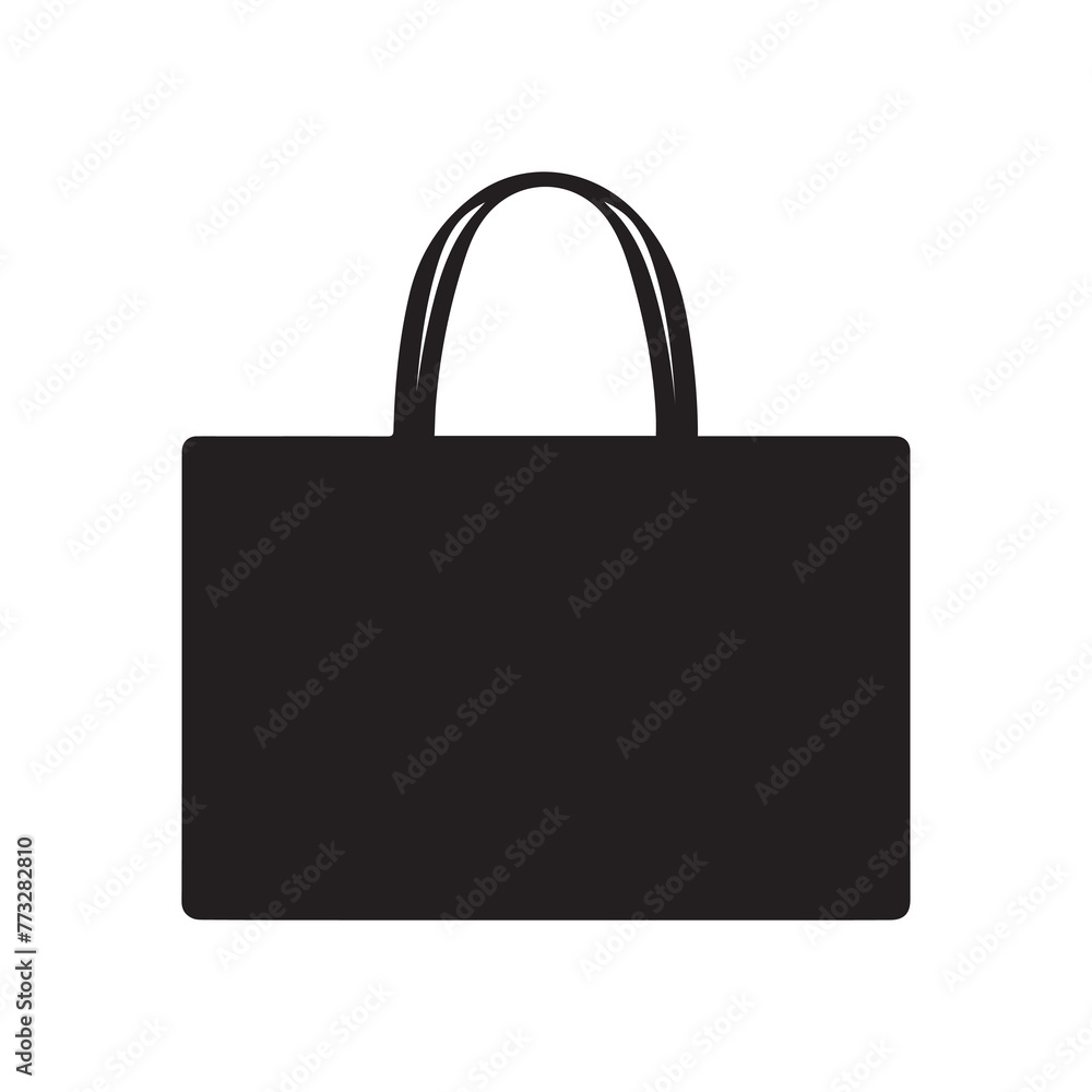 Shop bag black icon box pack vector design. Shop bag black icon box pack vector design.