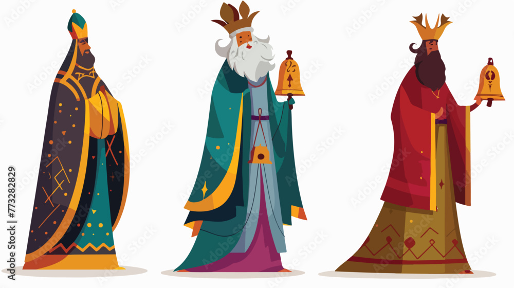 Wise man with a bell vector illustration design. Thre