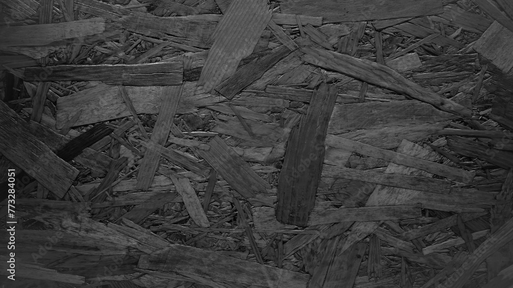 Black gray patch wood texture background. Black and white plywood scrap texture surface