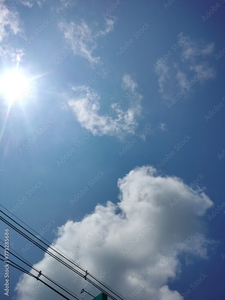 blue sky with clouds